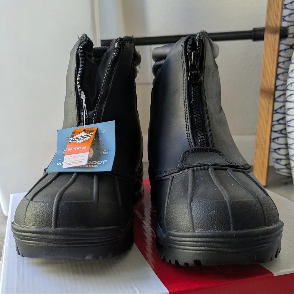 NWT Propet Black Men's Blizzard Mid Zip Boots